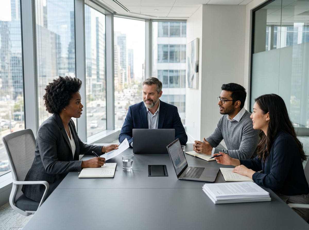 Business-Team in einem Strategie-Meeting