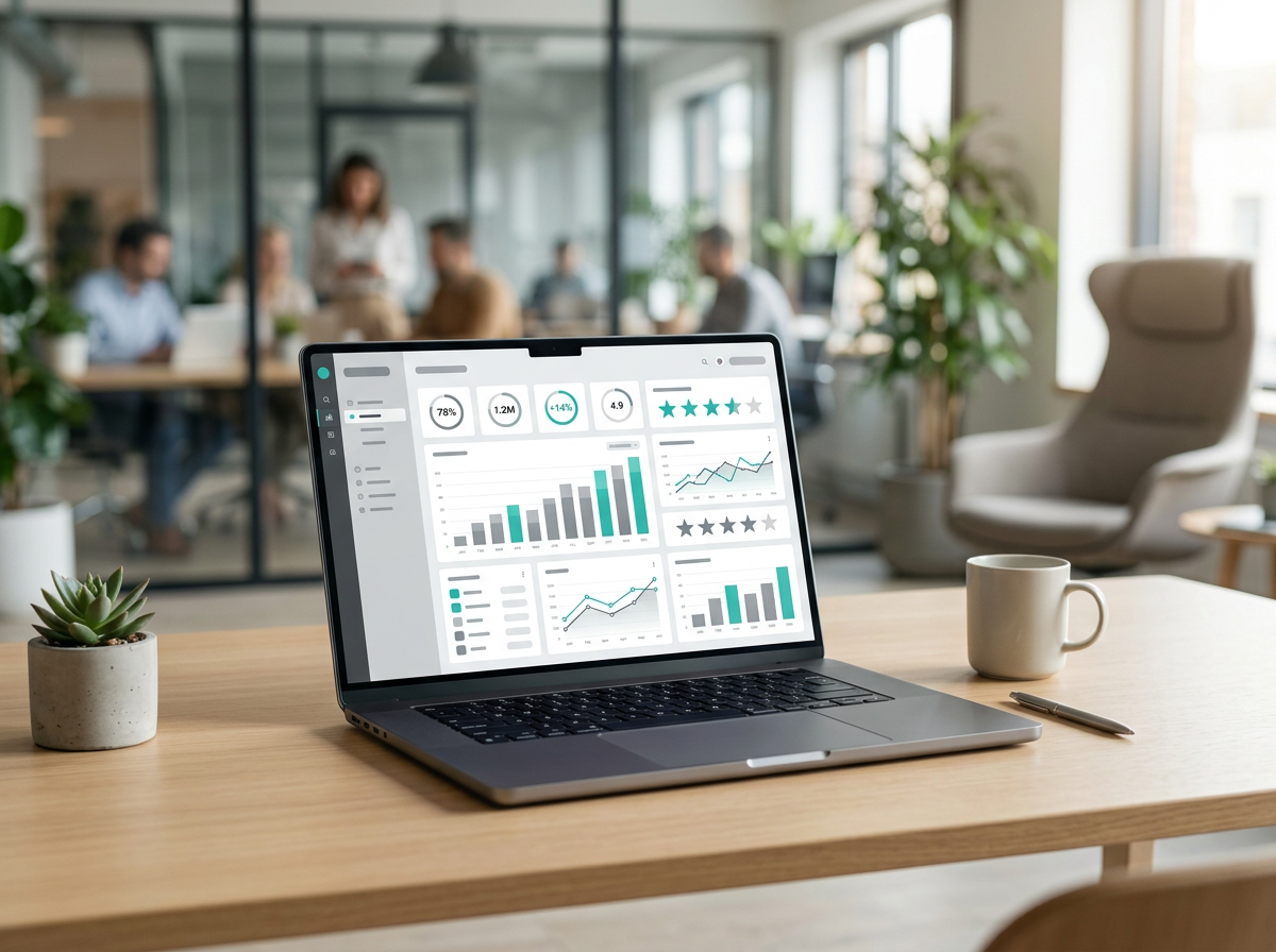 Analytics-Dashboard einer individuellen Bewertungslösung