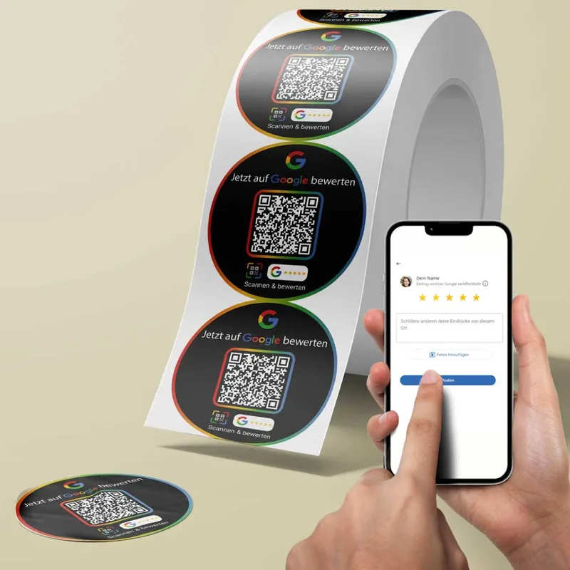 Google Bewertung Etikettenrolle G-Design