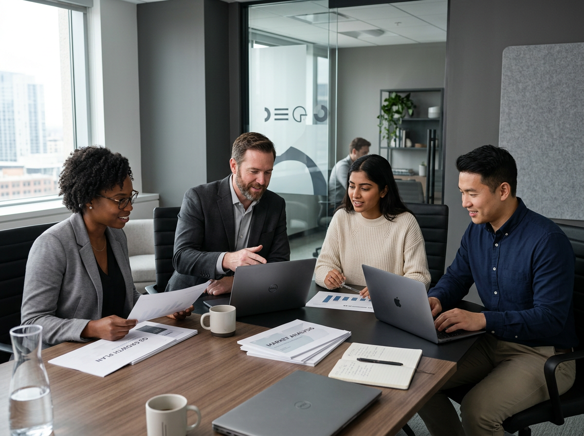 Partner-Team bei der Zusammenarbeit im Büro